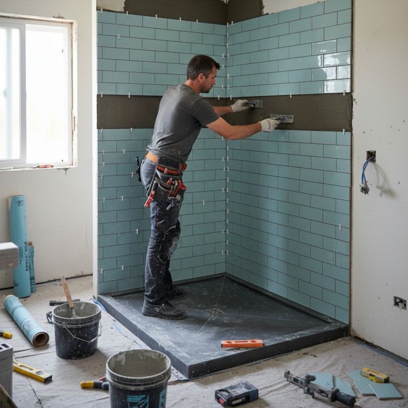 Tile Shower Pan Installation in Alpharetta, GA